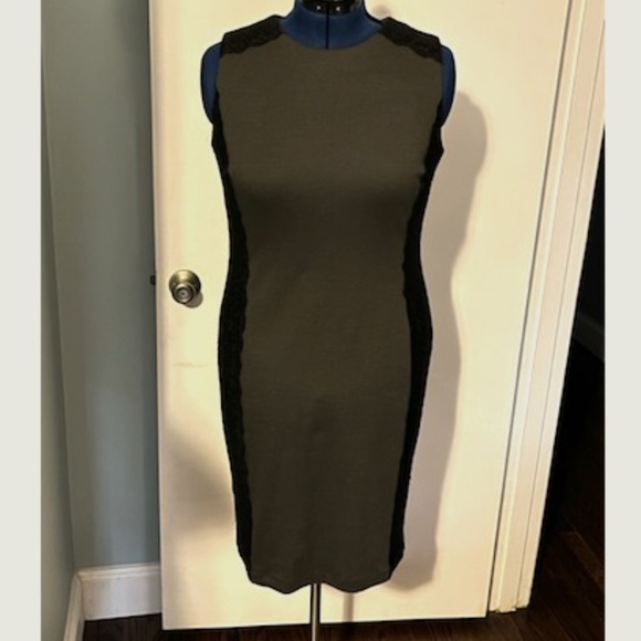 Women's Lace Trimmed Sleeveless Sheath Dress Size 10 - Picture 2 of 4